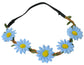 Daisy Garland Hairband Headband Christening Festival Elastic Flower Floral Hair