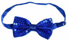 Load image into Gallery viewer, Sequin Satin Shiny Bow Tie Dickie Show Sparkly Fancy Dress Magic Mens Boys