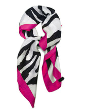 Load image into Gallery viewer, Ladies Zebra Print Scarf Bandana Animal Print Square Large Lightweight Thin UK