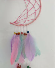 Load image into Gallery viewer, Moon Dream Catcher Dreamcatcher Pink Blue Girls Wall Deco Beaded Xmas Bday Gift