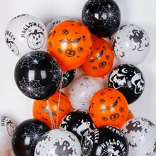 Load image into Gallery viewer, 28 pcs Mega Halloween Decoration Pack Bundle Set Buntings Spider Balloons Bat UK