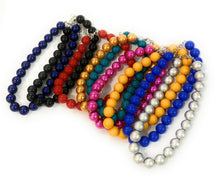 Load image into Gallery viewer, Large 18mm Faux Pearl Bead Chain Vintage Statement Great Gatsby Necklace Choker