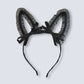Black Sexy Lace Bow Cat Rabbit Ears Headband Fancy Dress Cosplay Halloween Party