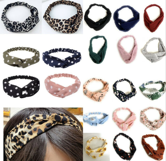 Twist Knot Headband Head Wrap Boho Knotted Hairband Bandana Elastic Hair Band UK