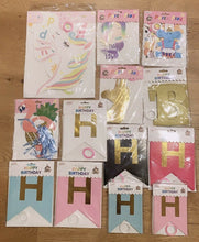 Load image into Gallery viewer, Happy Birthday Bunting Banner - Hanging Letters Party Decoration Garland Unicorn