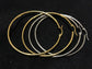 6cm Stainless Steel Hoop Sleepers Earrings - Silver or Gold