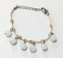 Load image into Gallery viewer, Girls Kids Adjustable Bracelet Clay Rose Stone Beads Glass Cherry Charm Fruit
