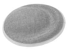 Load image into Gallery viewer, 25cm Round Sinamay Dipped Disc Fascinator Hat Base Millinery Craft DIY Supply UK
