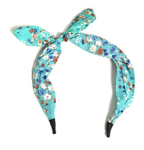 Load image into Gallery viewer, Vintage Wide Ribbon Bowknot Headband Hairband Bunny Ears Wire Bendy Bow Alice UK