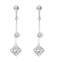 Load image into Gallery viewer, Crystal Drop Dangle Clip On Earrings Tassel Non Pierced Different Designs