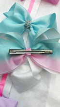Load image into Gallery viewer, 5 Girls Huge Big Hair Bow Set with Bow Holder &amp; Gift Bag - Pink Blue Lilac White