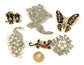 Diamante Crystal Rhinestone Faux Pearl Brooch Pin Animal Rose Jewelry Xmas Gift