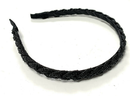 Ladies Girls Beaded Plait Braided Plaited Beads Hair Band Great Gatsby Headband