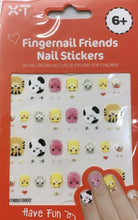 Load image into Gallery viewer, Children's Girls Fingernail Friends Nail Tattoos - 28 Stickers Pack Animal Theme