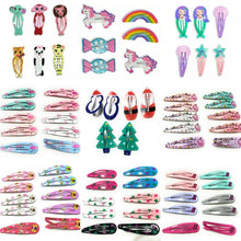 Load image into Gallery viewer, Set Pack Kids Girls Bendies Sleepies Hair Snap Clip Slides - Novelty Design Gift