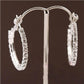 Women Plated Diamante Crystal Rhinestone Big Hoop CZ Earring Jewelry Earrings