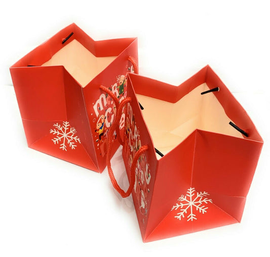 Pack of 3 Small Christmas Gift Bags Wrapping Present Party Bag Xmas Paper Bags
