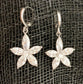 Quality Platinum Silver Plated Flower Zircon Crystal Dangle Drop Earrings Petals