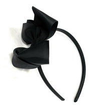 Load image into Gallery viewer, Girls Kids Large Hair Bow Headband Alice Band Ribbon Bands School Wedding Party