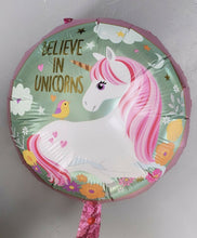 Load image into Gallery viewer, Reusable 18" Happy Birthday Party Foil Balloon Self Inflating Air Baloon Unicorn