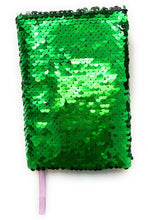 Load image into Gallery viewer, Small A6 Reversible Sequin Notebook Notepad Diary Book Childrens Girls Kids