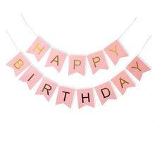 Load image into Gallery viewer, Happy Birthday Bunting Banner - Hanging Letters Party Decoration Garland Unicorn