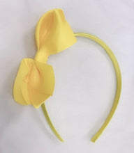 Load image into Gallery viewer, Girls Kids Large Hair Bow Headband Alice Band Ribbon Bands School Wedding Party