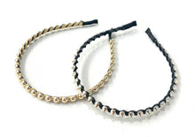 Load image into Gallery viewer, Funky Girls Rock Punk Metallic Shiny Gold Studs Spikes Headband Alice Band