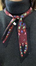 Load image into Gallery viewer, 90cm Long Reversible Skinny Scarf Faux Silk Head Scarves Bag Charm Bow Bandana