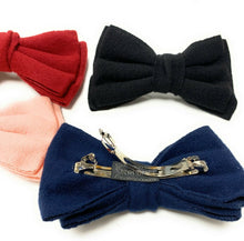 Load image into Gallery viewer, Women Girls Large Felt Big Bow Hair Clip Slide French Spring Barrette Snap Clips