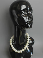 Load image into Gallery viewer, Large 18mm Faux Pearl Bead Chain Vintage Statement Great Gatsby Necklace Choker
