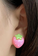 Load image into Gallery viewer, Children's Kids CLIP ON Earrings Studs - Fruits Treats Xmas Bday Gift Box Set