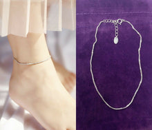 Load image into Gallery viewer, Women's Girls 925 Sterling Silver Anklet Chain Foot Beach Jewelry Gift Pouch UK