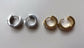 Unisex Cuff Huggie Hoop Stainless Earrings Cross Diamante Motif - Silver or Gold