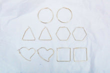 Load image into Gallery viewer, Gold Hoop Earrings Women's Pierced Jewelry in Varied Shapes