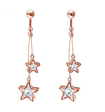 Load image into Gallery viewer, Crystal Drop Dangle Clip On Earrings Tassel Non Pierced Different Designs