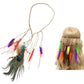 Indian Feather Elastic Headdress Headband Boho Carnival Fancy Dress Party Hippie
