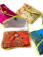 5 Chinese Silk Jewellery Button Zip Pouch Bag Embroidered Purse Organizer Set UK