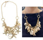 Gold Sea Shell Faux Pearl Beads Starfish Charms Statement Necklace Chain Gift UK