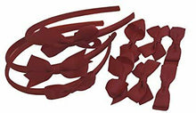 Load image into Gallery viewer, 9 PIECE BUNDLE SET School Hair Bows Headbands Clips Alice Bands Uniform Colours