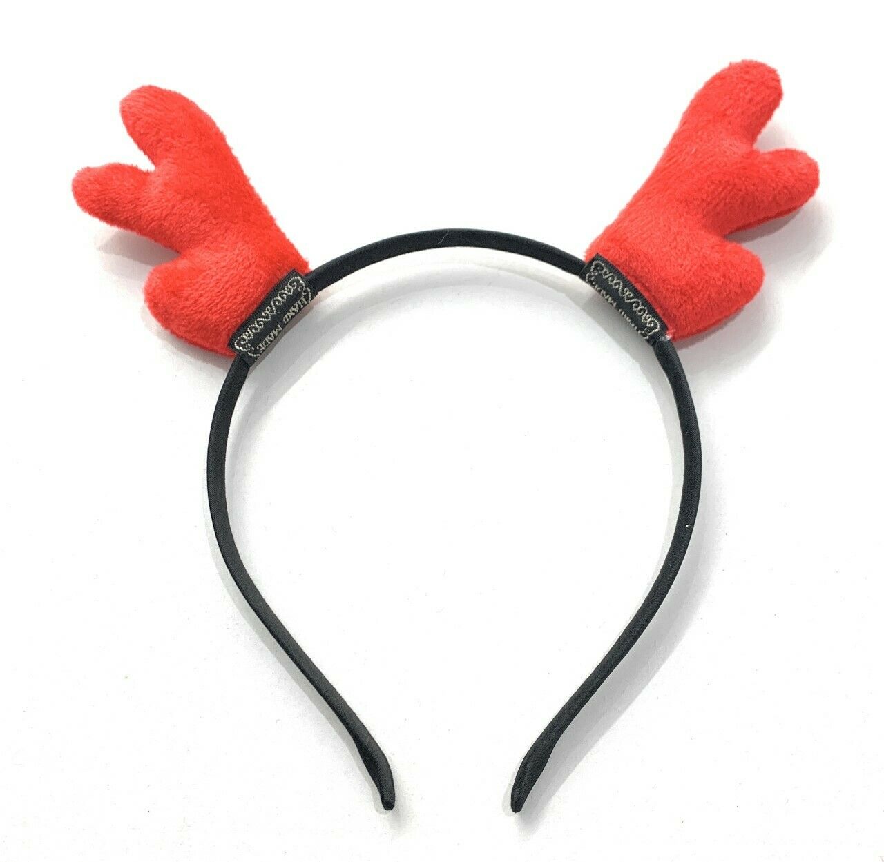 Girls Plush Reindeer Red Antlers Christmas Fancy Dress Festive Stag Deer Ears