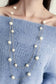 Long Statement Sweater T Shirt Gold Faux Pearl Fashion Necklace Bridal Gift UK
