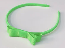 Load image into Gallery viewer, Classic Girls Children's Hair Bow Alice Band Headband Handmade - over 20 Colours