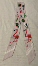 Load image into Gallery viewer, 90cm Long Reversible Skinny Scarf Faux Silk Head Scarves Bag Charm Bow Bandana
