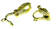 Load image into Gallery viewer, 10 x (5 PAIRS) CLIP ON Earrings w LOOP DIY Findings Jewellery Making Copper