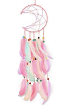 Load image into Gallery viewer, Moon Dream Catcher Dreamcatcher Pink Blue Girls Wall Deco Beaded Xmas Bday Gift
