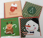 Pack of 16 Assorted Small Square Xmas Christmas Cards with Envelopes Set - One E