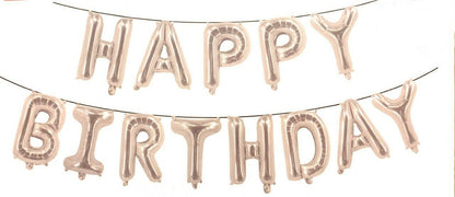 Reusable 16" Happy Birthday Banner Foil Balloon Bunting Self Inflating Balloons
