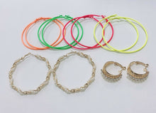 Load image into Gallery viewer, Large Funky Girls' Women's Hoop Fashion Earrings - Party Hoops Gift