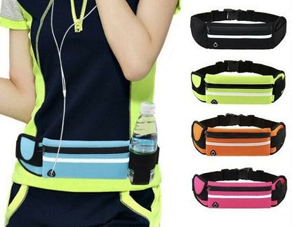 Running Belt Unisex Sport Reflective Phone Keys Water Resistant Bum Bag Waist UK